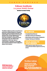 The Edison Institute's TANGO value proposition page